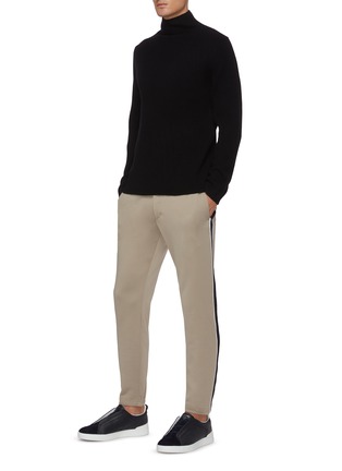 Figure View - Click To Enlarge - THEORY - NARDO RN' Mock Neck Rib Knit Crimden Sweater