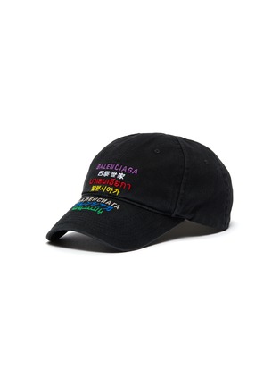 Main View - Click To Enlarge - BALENCIAGA - Multi Language Logo Embroidered Cotton Cap