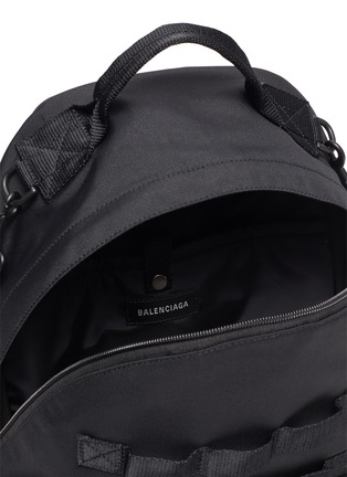 Detail View - Click To Enlarge - BALENCIAGA - 'Army' Logo Patch Multi Strap Detail Nylon Backpack