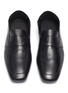Detail View - Click To Enlarge - BALENCIAGA - 'City' Logo Embossed Square Toe Leather Loafers