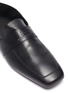 Detail View - Click To Enlarge - BALENCIAGA - 'City' Logo Embossed Square Toe Leather Loafers