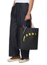Figure View - Click To Enlarge - MARNI - Logo print cellulose shopping bag tote