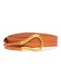 Main View - Click To Enlarge - BOTTEGA VENETA - Horseshoe Buckle Double Strap Leather Belt