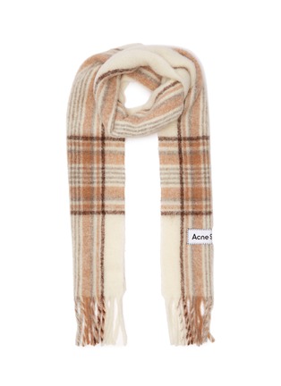 Main View - Click To Enlarge - ACNE STUDIOS - Tartan Check Fringe Scarf