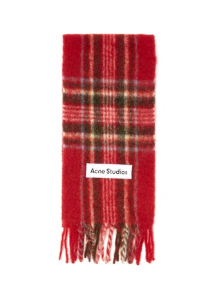 Detail View - Click To Enlarge - ACNE STUDIOS - Tartan Check Fringe Scarf