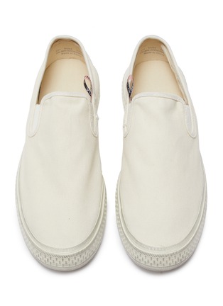 Detail View - Click To Enlarge - ACNE STUDIOS - Distressed Canvas Slip-on Sneakers