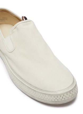 Detail View - Click To Enlarge - ACNE STUDIOS - Distressed Canvas Slip-on Sneakers