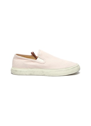Main View - Click To Enlarge - ACNE STUDIOS - Distressed Detail Slip On Canvas Sneakers