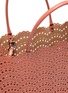 Detail View - Click To Enlarge - ALAÏA - 'Garance 36' Perforated Vienne Vague Motif Leather Tote