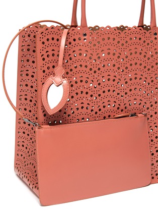 Detail View - Click To Enlarge - ALAÏA - 'Garance 36' Perforated Vienne Vague Motif Leather Tote