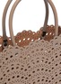 Detail View - Click To Enlarge - ALAÏA - 'Garance 16' Perforated Vienne Vague Motif Leather Tote