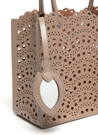 Detail View - Click To Enlarge - ALAÏA - 'Garance 16' Perforated Vienne Vague Motif Leather Tote