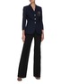 Figure View - Click To Enlarge - ALEXANDER MCQUEEN - Floral Logo Embroidered Patch Three Quarter Sleeve Blazer