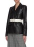 Figure View - Click To Enlarge - ALEXANDER MCQUEEN - Braided Detail Leather Double Belt