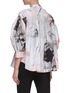 Back View - Click To Enlarge - ALEXANDER MCQUEEN - Floral Print Balloon Sleeve Ruffle Hem Blouse