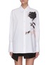 Main View - Click To Enlarge - ALEXANDER MCQUEEN - Enlarged cuff rose print shirt