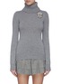 Main View - Click To Enlarge - ALEXANDER MCQUEEN - Pearl embellished  high neck sweater