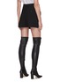 Back View - Click To Enlarge - ALEXANDER MCQUEEN - Front Bow Panel High Waist Shorts