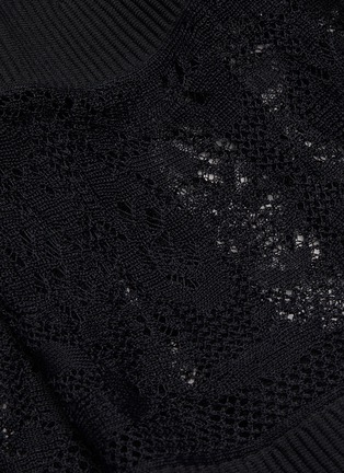 Detail View - Click To Enlarge - ALEXANDER MCQUEEN - A-line Lace Trim Flare Hem Skirt