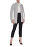 Figure View - Click To Enlarge - ALEXANDER MCQUEEN - Cape sleeve cable knit sweater