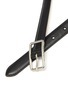 Detail View - Click To Enlarge - ALEXANDER MCQUEEN - Geometric Buckle Thin Leather Belt