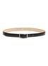 Main View - Click To Enlarge - ALEXANDER MCQUEEN - Geometric Buckle Thin Leather Belt