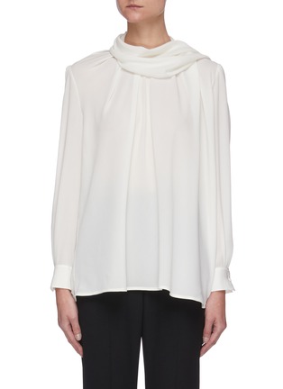 Main View - Click To Enlarge - ALEXANDER MCQUEEN - Drape scarf top