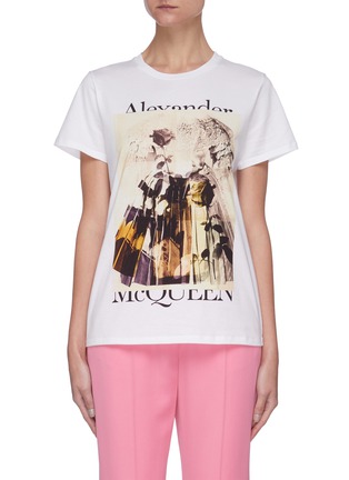 Main View - Click To Enlarge - ALEXANDER MCQUEEN - Abstract floral print T-shirt