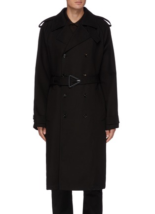 Main View - Click To Enlarge - BOTTEGA VENETA - Belted double-breast cotton canvas coat