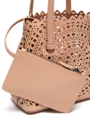 Detail View - Click To Enlarge - ALAÏA - 'Mina 20' Perforated Mini New Vienne Motif Leather Top Handle Bag