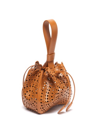 Detail View - Click To Enlarge - ALAÏA - ROSE MARIE' PERFORATED LEATHER CLUTCH