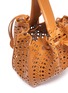Detail View - Click To Enlarge - ALAÏA - ROSE MARIE' PERFORATED LEATHER CLUTCH