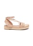Main View - Click To Enlarge - ALAÏA - Vivienne motif perforated leather sandals