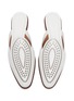 Figure View - Click To Enlarge - ALAÏA - Laser-cut openwork flat leather mules
