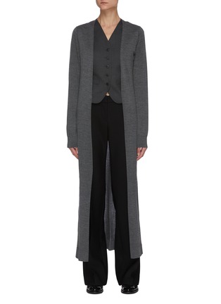 Main View - Click To Enlarge - THE ROW - 'Bayo' Open Front Cashmere Silk Blend Long Coat