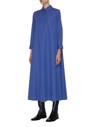 Front View - Click To Enlarge - THE ROW - TANITA' Half Placket Cotton Shirt Dress