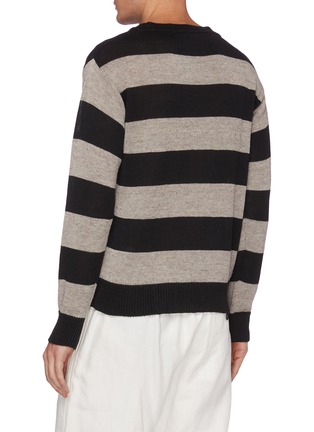 Back View - Click To Enlarge - LARDINI - Colourblock stripe sweater