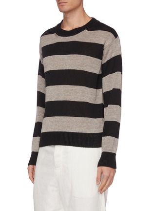 Front View - Click To Enlarge - LARDINI - Colourblock stripe sweater