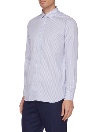 Front View - Click To Enlarge - LARDINI - Dante' stripe point collar shirt