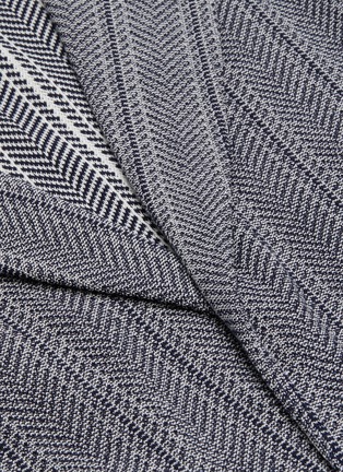  - LARDINI - Notch Lapel Cotton Herringbone Knit Jacket