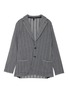 Main View - Click To Enlarge - LARDINI - Notch Lapel Cotton Herringbone Knit Jacket