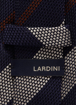 Detail View - Click To Enlarge - LARDINI - Striped Regimental Silk Tie