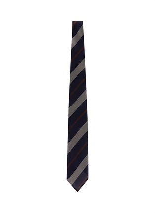 Figure View - Click To Enlarge - LARDINI - Striped Regimental Silk Tie