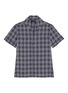 Main View - Click To Enlarge - LARDINI - 'Gian' check linen cotton blend shirt