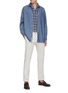 Figure View - Click To Enlarge - LARDINI - 'Gian' check linen cotton blend shirt