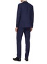 Back View - Click To Enlarge - LARDINI - Notch lapel wool-silk-linen blend suit