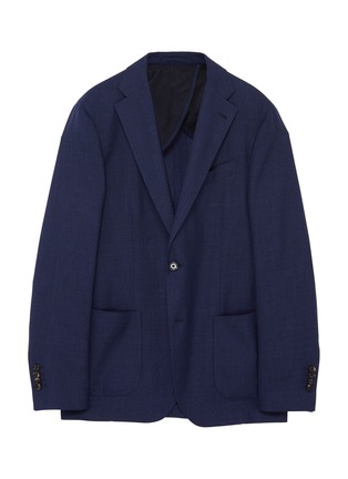 Main View - Click To Enlarge - LARDINI - Notch lapel wool-silk-linen blend suit