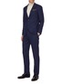 Figure View - Click To Enlarge - LARDINI - Notch lapel wool-silk-linen blend suit