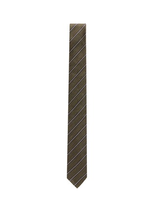 Figure View - Click To Enlarge - LARDINI - Striped Regimental Silk Tie