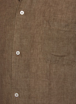  - LARDINI - 'Gian' linen cotton blend Cuban shirt